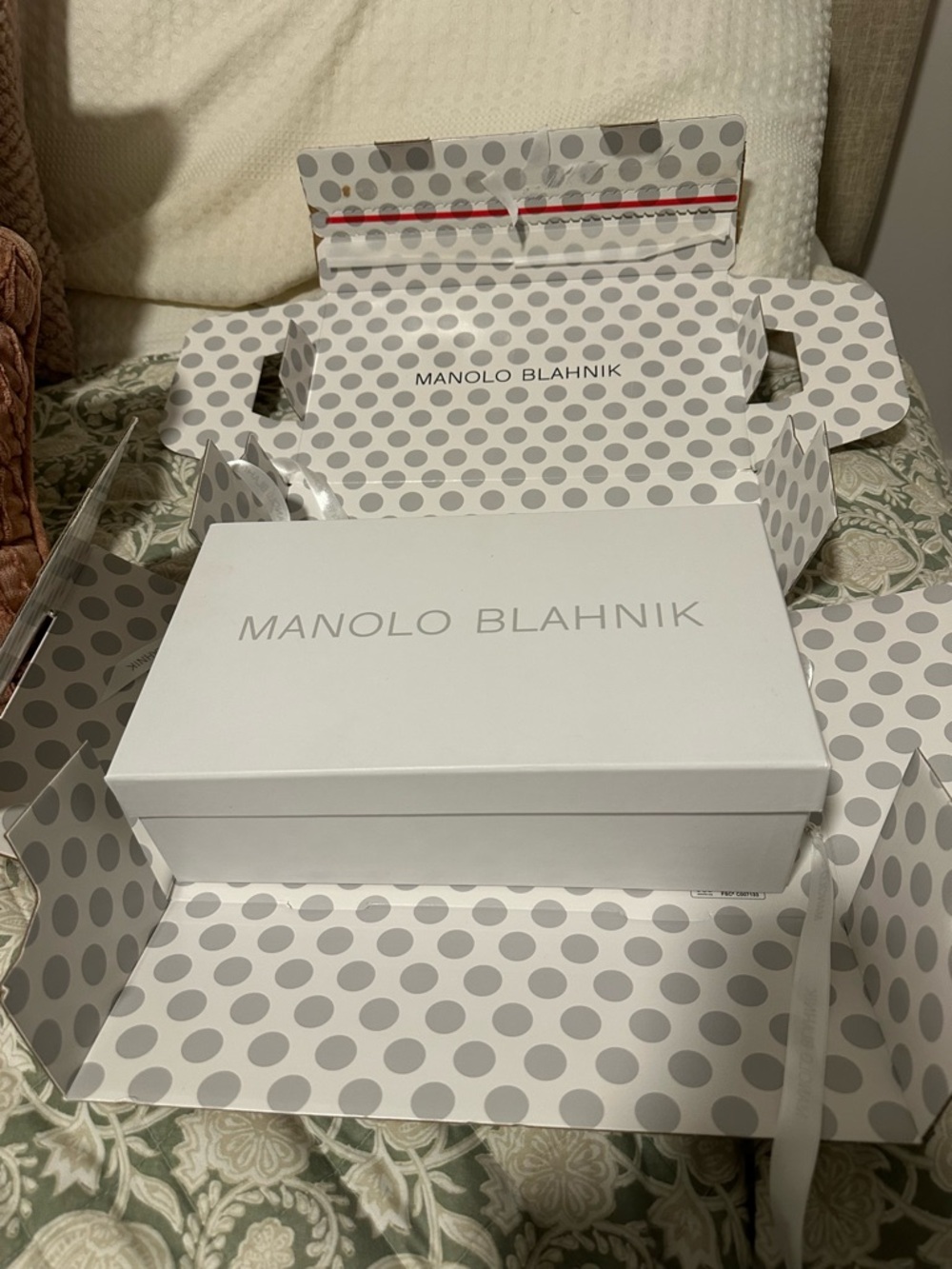 Manolo Blahnik Hot Pink Satin Slingback Pumps with Crystal Square Buckle - Picture 7 of 7